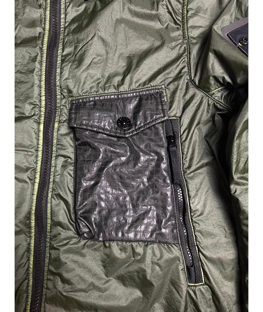 STONE ISLAND Зеленая полиамидовая куртка, фото 5