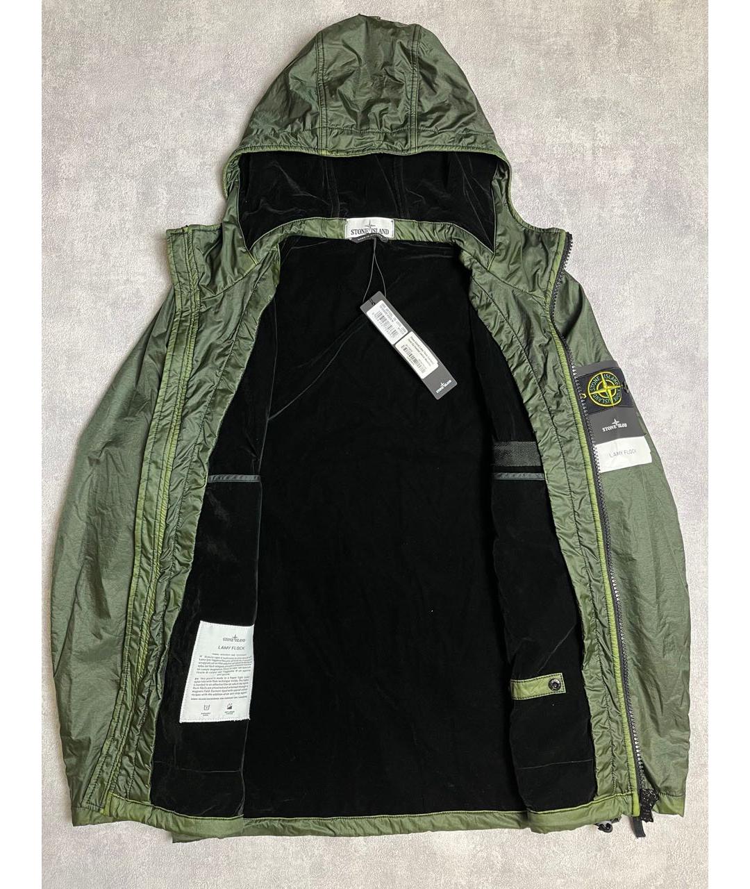 STONE ISLAND Зеленая полиамидовая куртка, фото 2