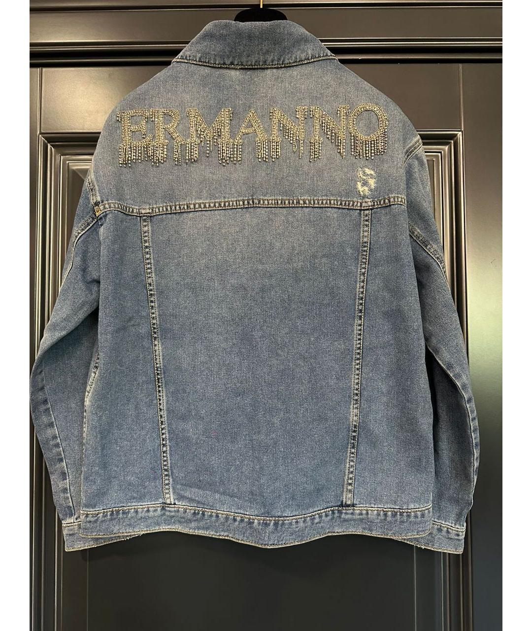 ERMANNO SCERVINO Синяя хлопковая куртка, фото 2
