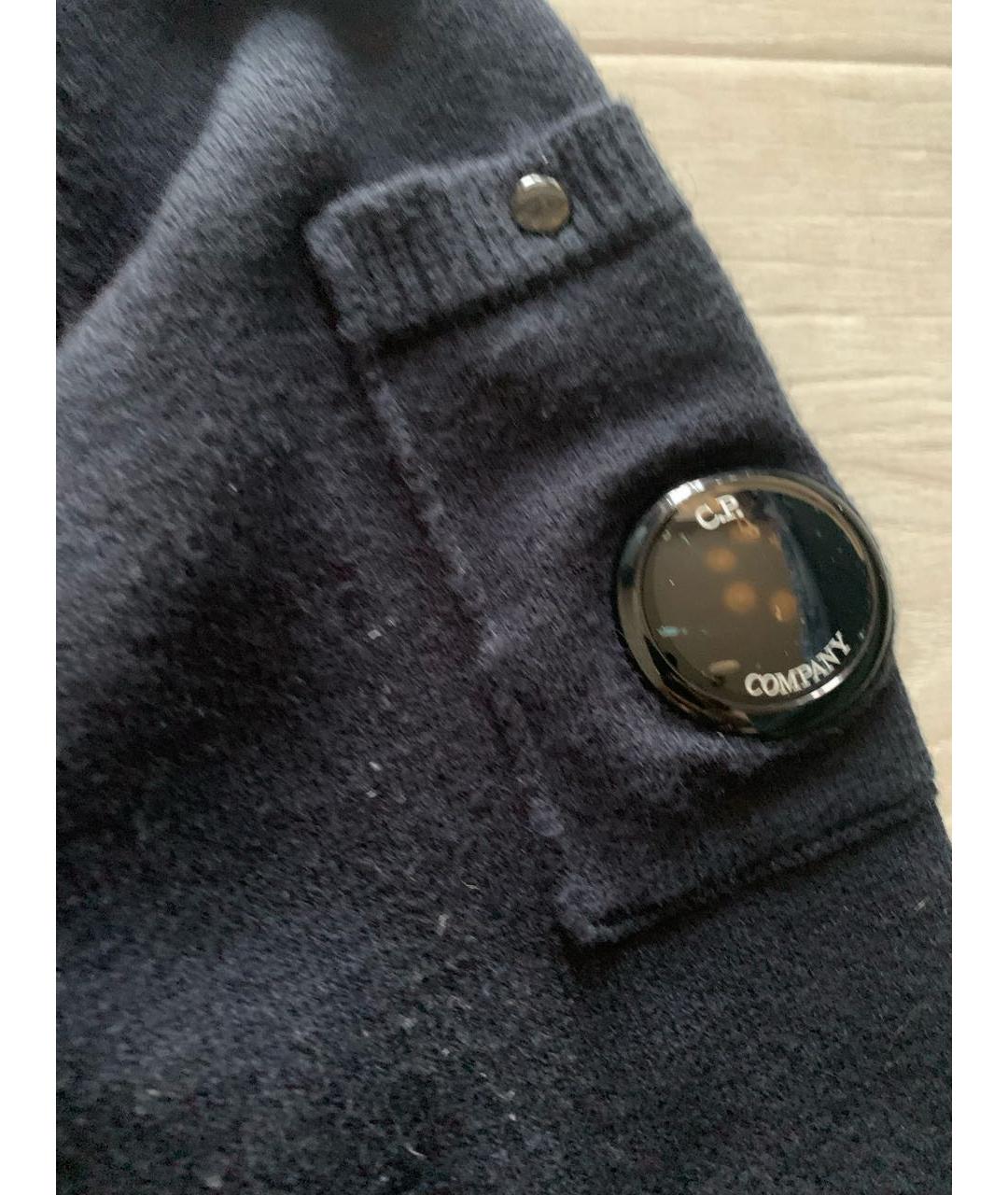 CP COMPANY Синий хлопко-эластановый джемпер / свитер, фото 4