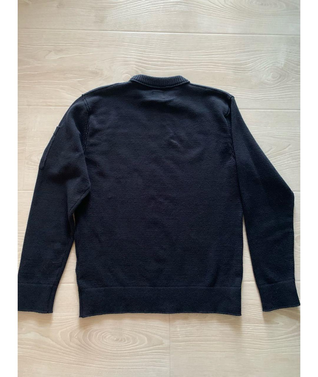 CP COMPANY Синий хлопко-эластановый джемпер / свитер, фото 2