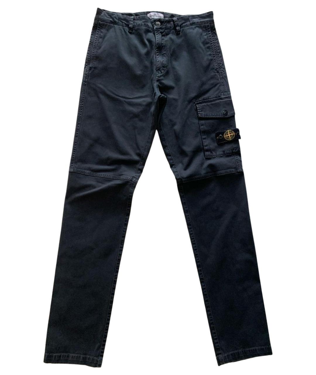 STONE ISLAND Серые хлопковые брюки и шорты, фото 1
