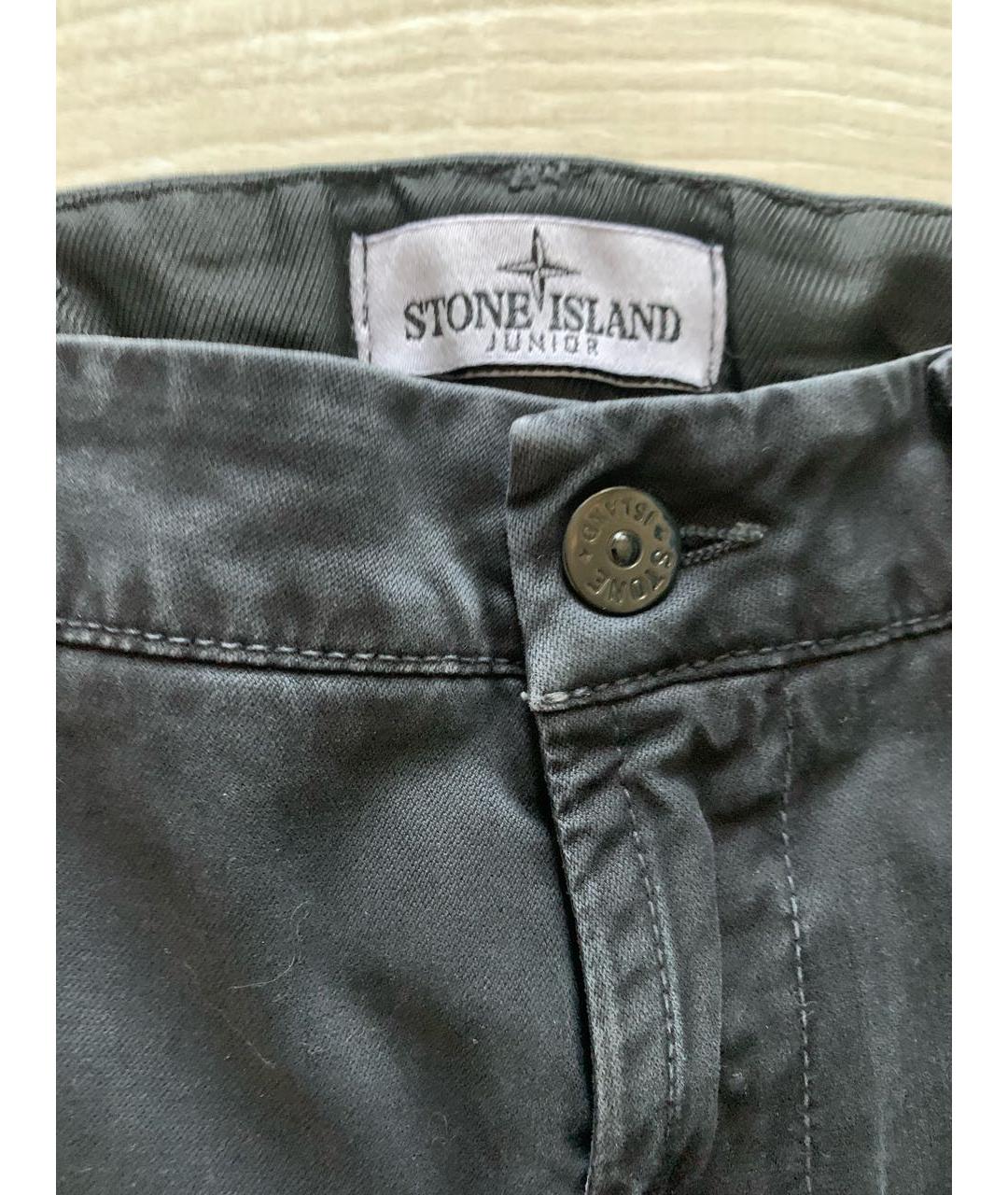 STONE ISLAND Серые хлопковые брюки и шорты, фото 3