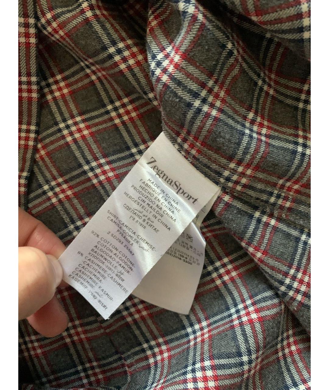 ZEGNA Мульти хлопковая кэжуал рубашка, фото 5