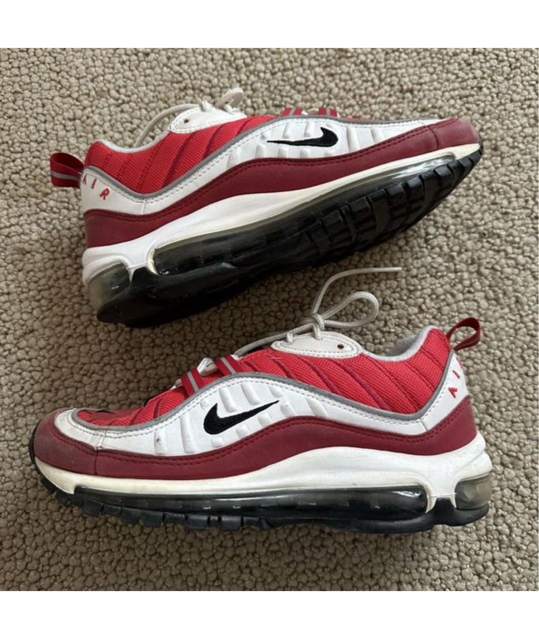 NIKE Красные кожаные кроссовки, фото 8