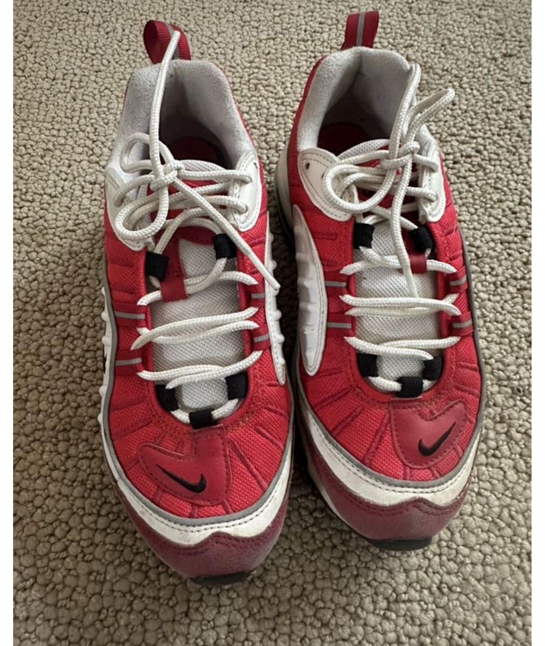 NIKE Красные кожаные кроссовки, фото 2
