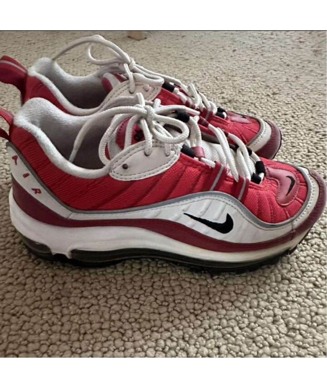 NIKE Красные кожаные кроссовки, фото 3