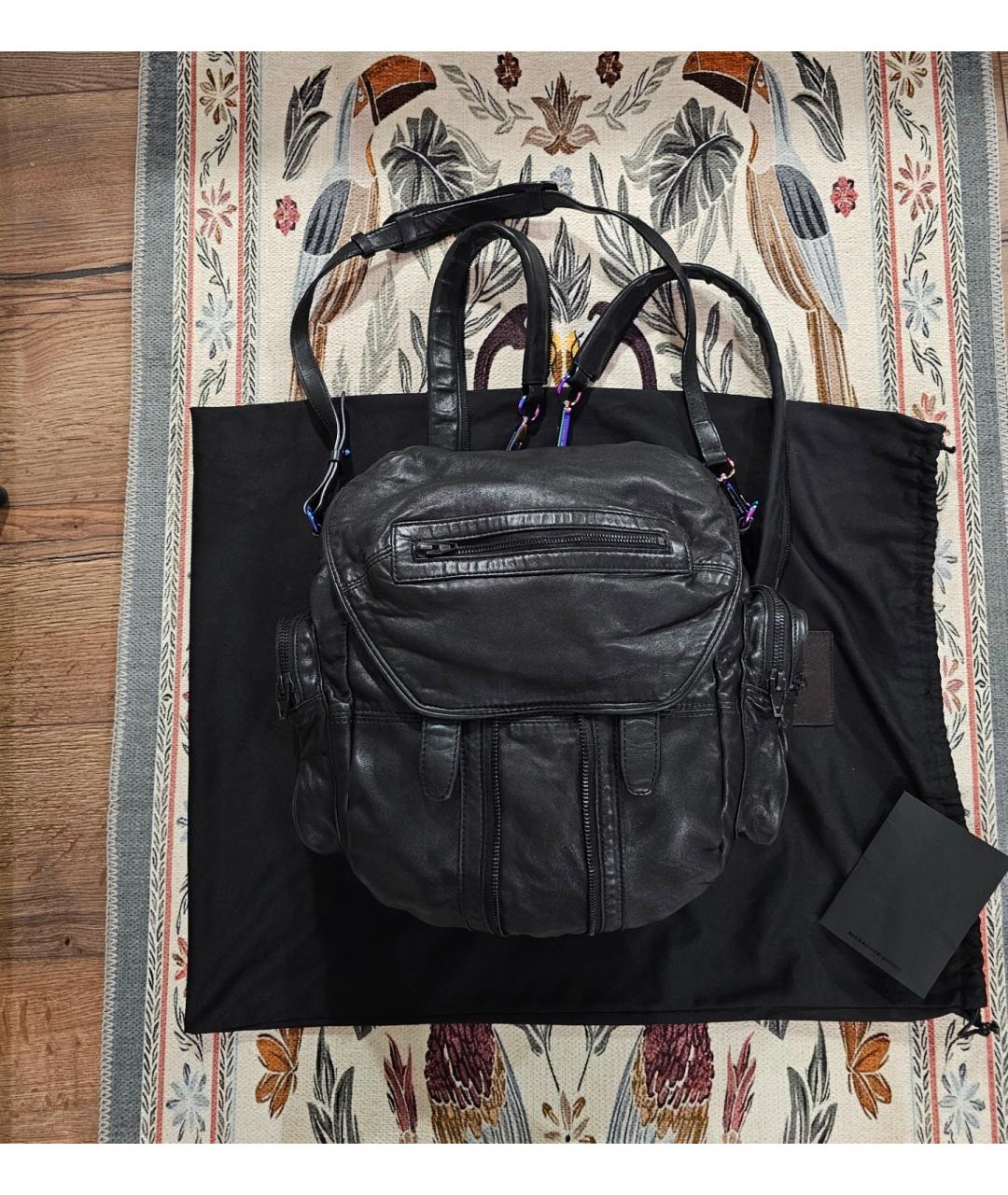ALEXANDER WANG Черный кожаный рюкзак, фото 2