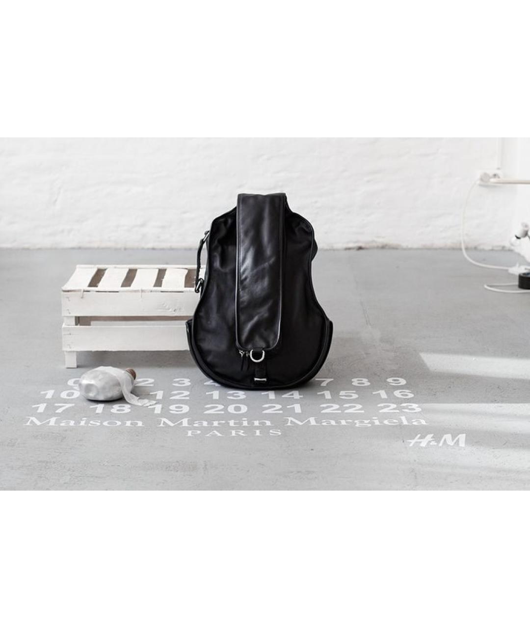 MAISON MARGIELA Черная кожаная сумка на плечо, фото 8