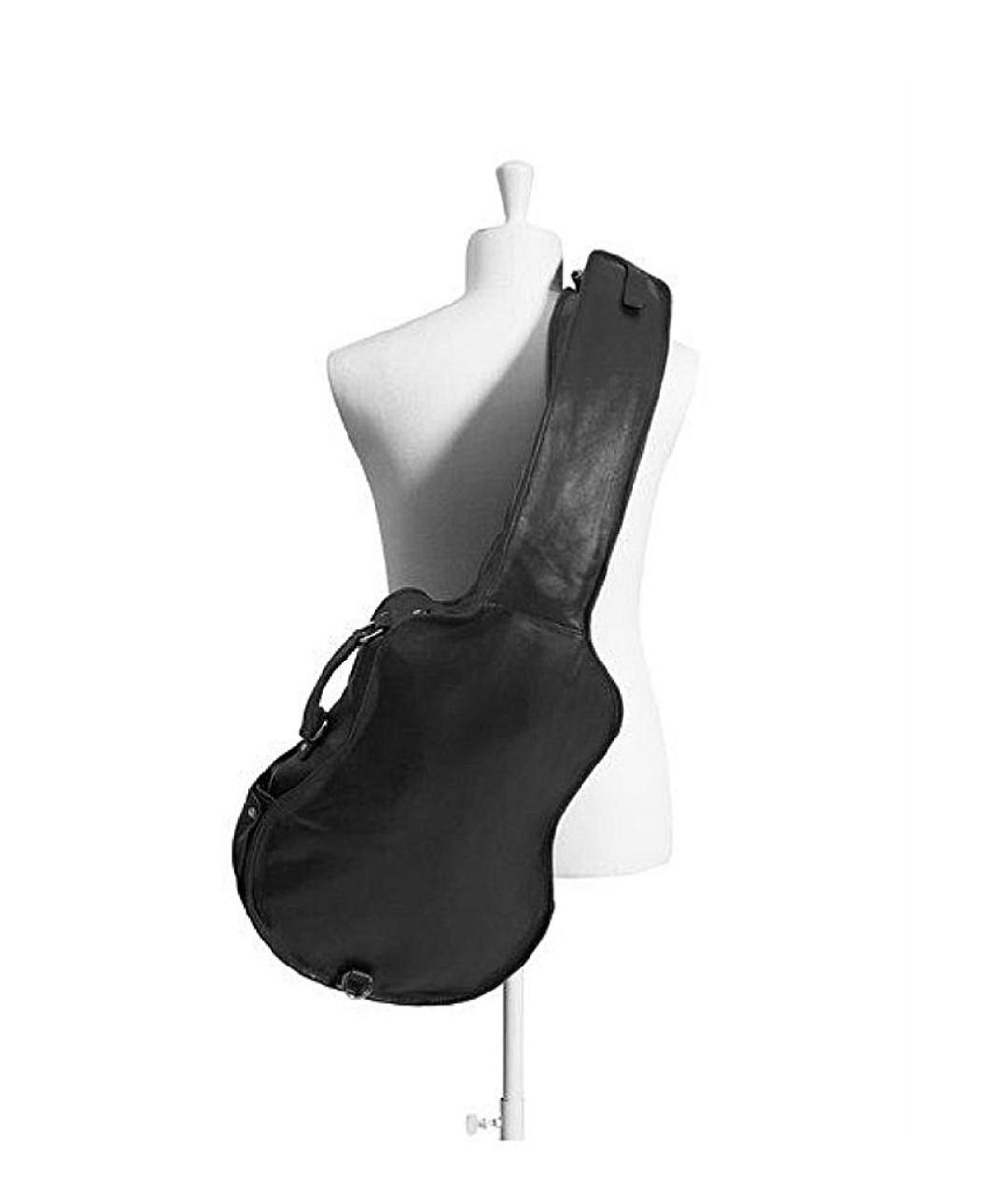 MAISON MARGIELA Черная кожаная сумка на плечо, фото 10