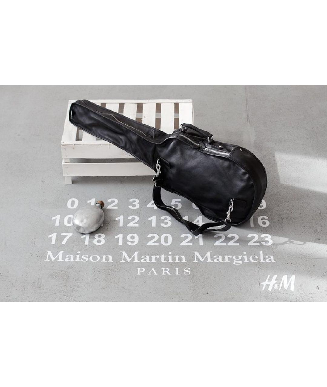 MAISON MARGIELA Черная кожаная сумка на плечо, фото 6