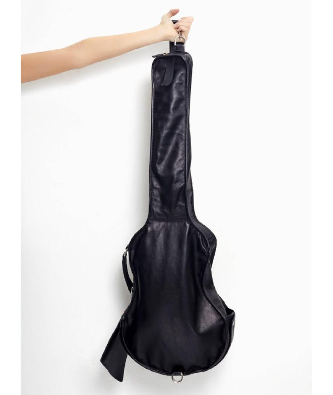 MAISON MARGIELA Черная кожаная сумка на плечо, фото 3