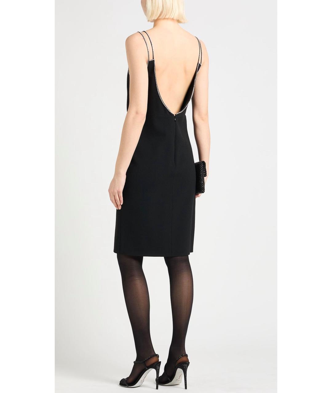 CELINE Черное вискозное коктейльное платье, фото 3