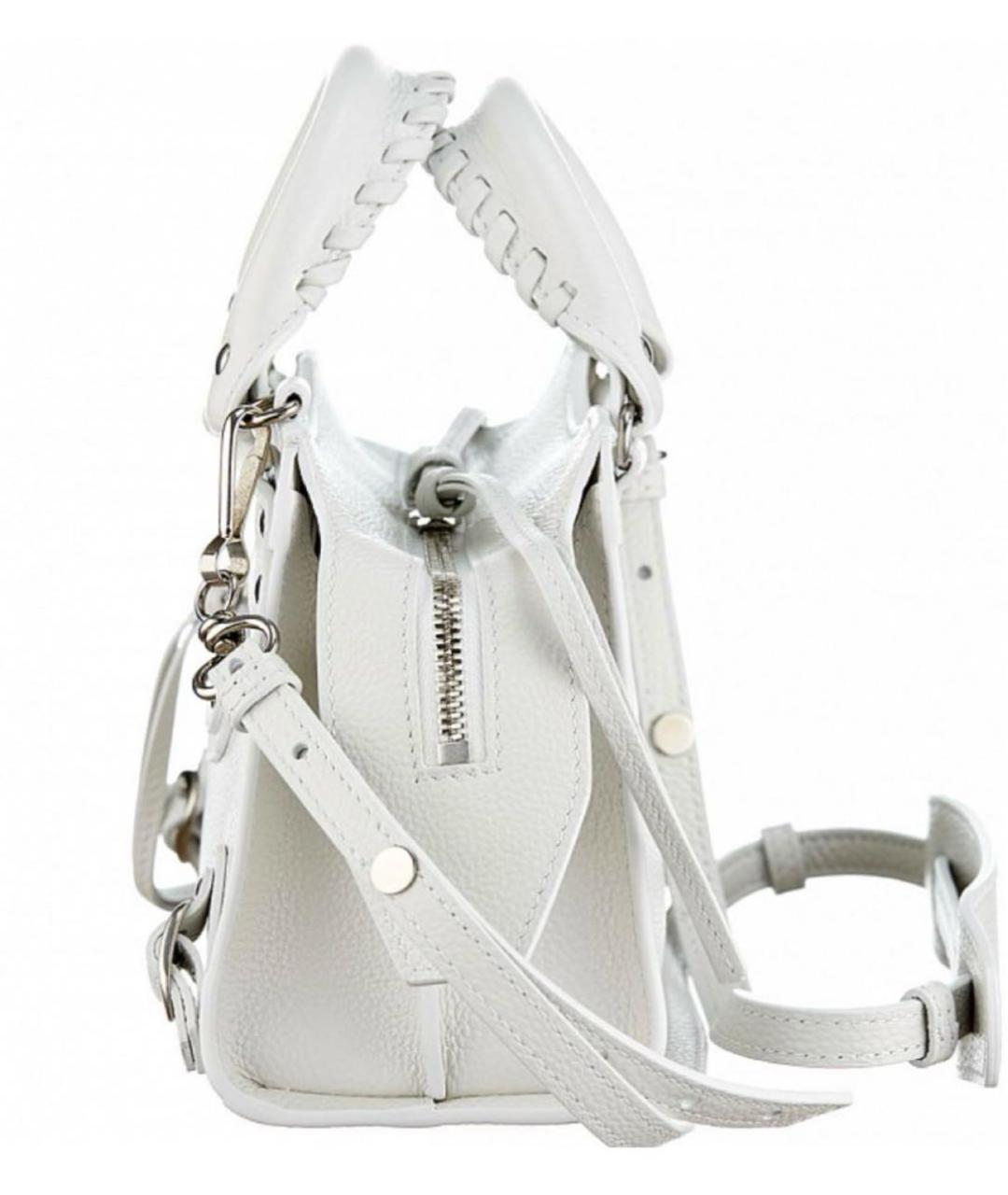 BALENCIAGA Белая кожаная сумка через плечо, фото 2