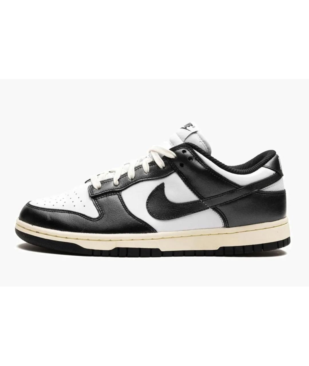 NIKE Черные кожаные низкие кроссовки / кеды, фото 6