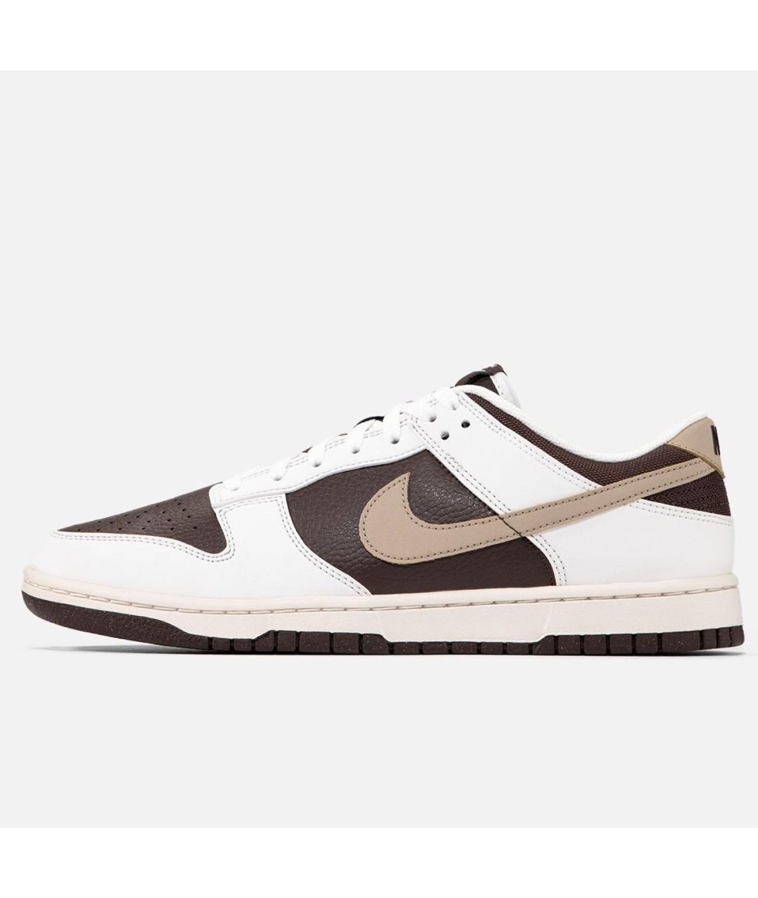 NIKE Коричневые кожаные низкие кроссовки / кеды, фото 7