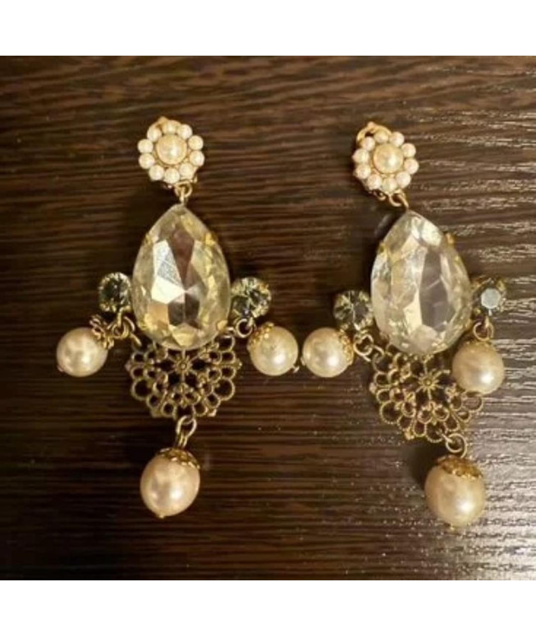 DOLCE&GABBANA Золотые клипсы, фото 4