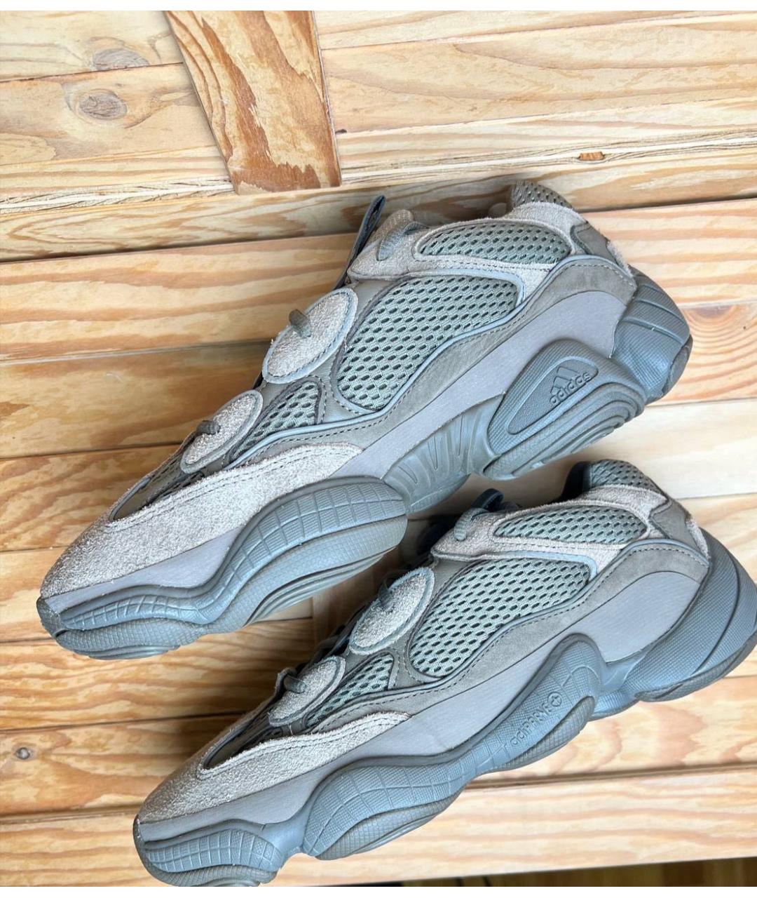 ADIDAS YEEZY Серые низкие кроссовки / кеды, фото 3