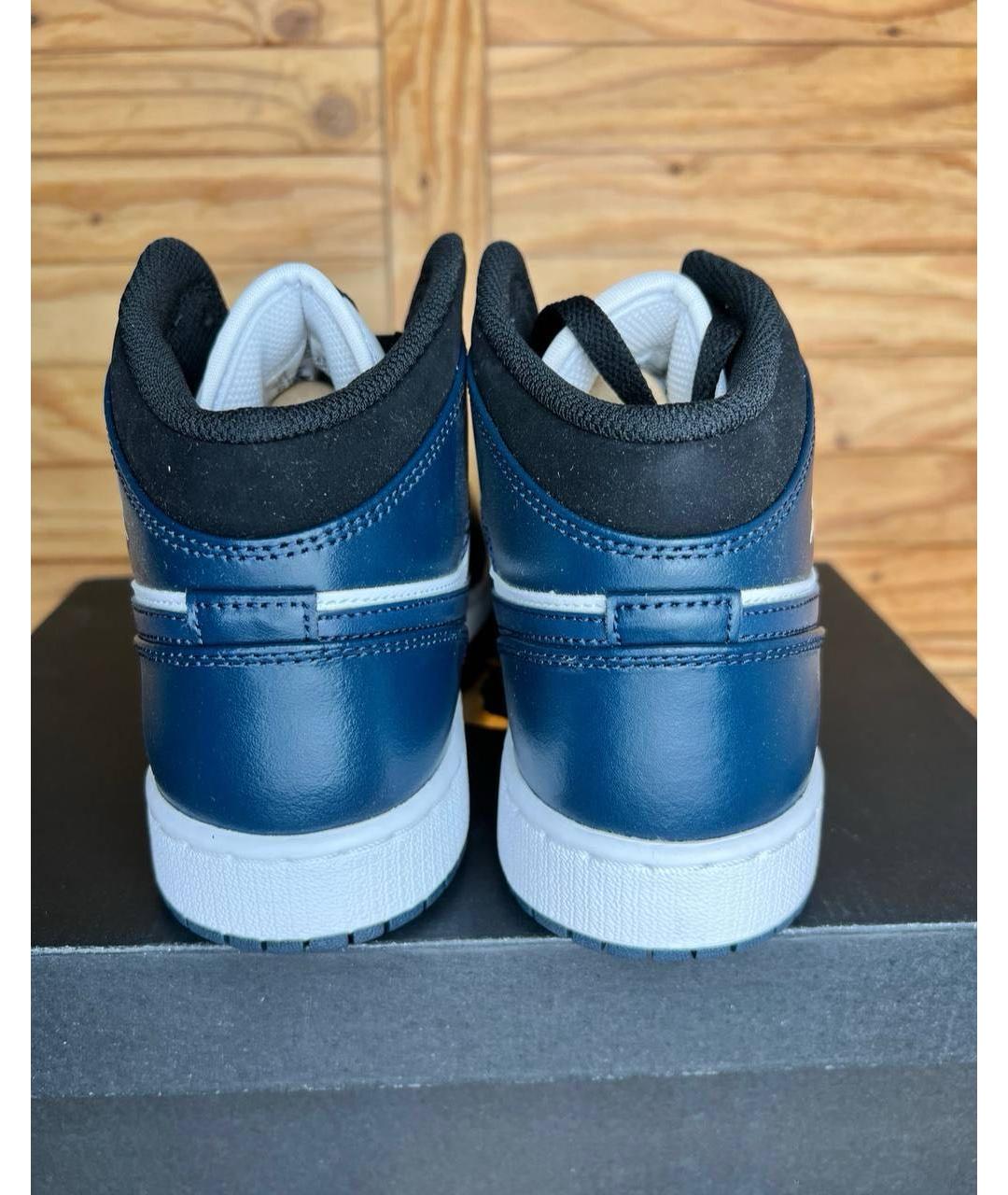 NIKE Белые кожаные высокие кроссовки / кеды, фото 4