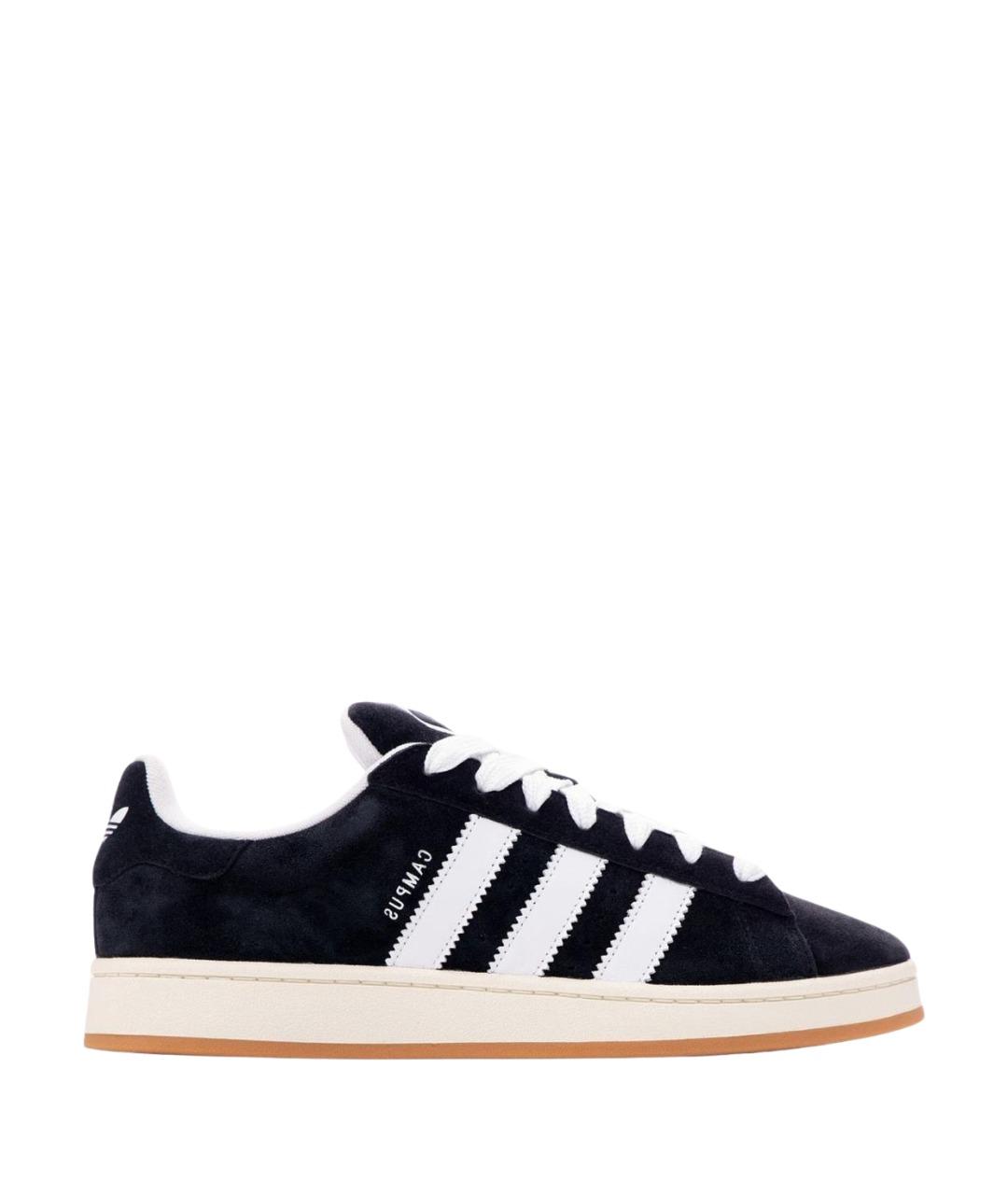 ADIDAS Черные замшевые низкие кроссовки / кеды, фото 1
