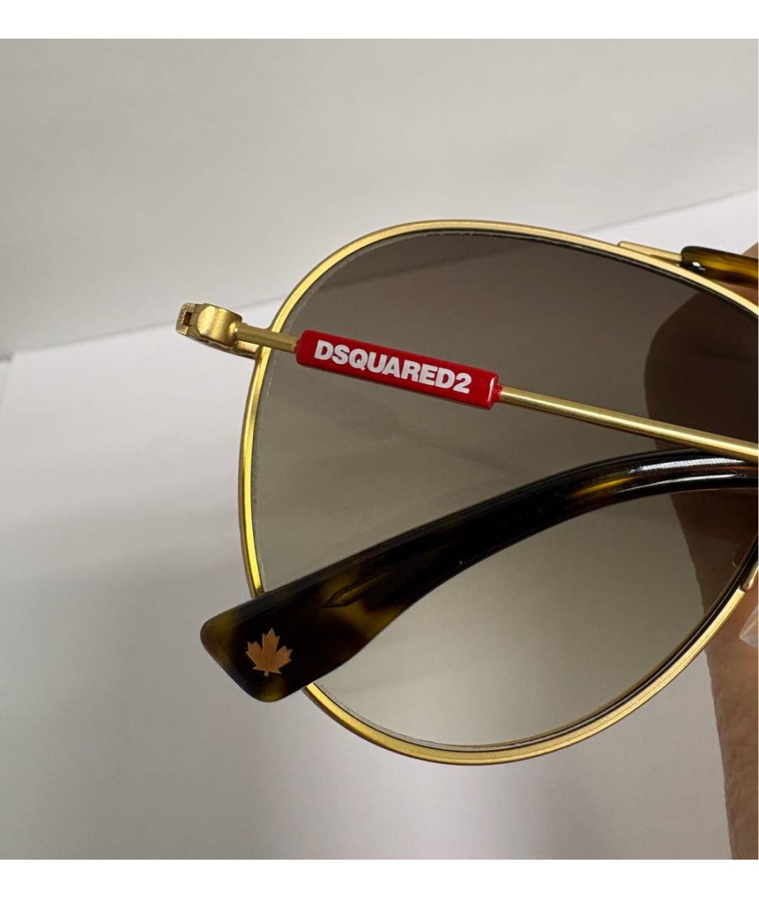 DSQUARED2 Зеленые металлические солнцезащитные очки, фото 8