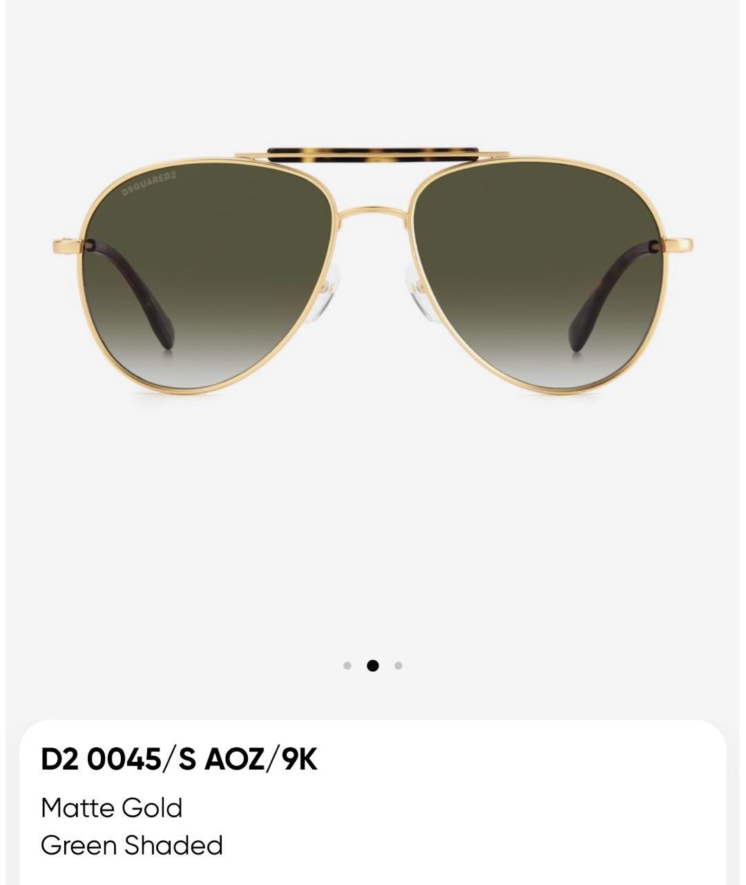 DSQUARED2 Зеленые металлические солнцезащитные очки, фото 2