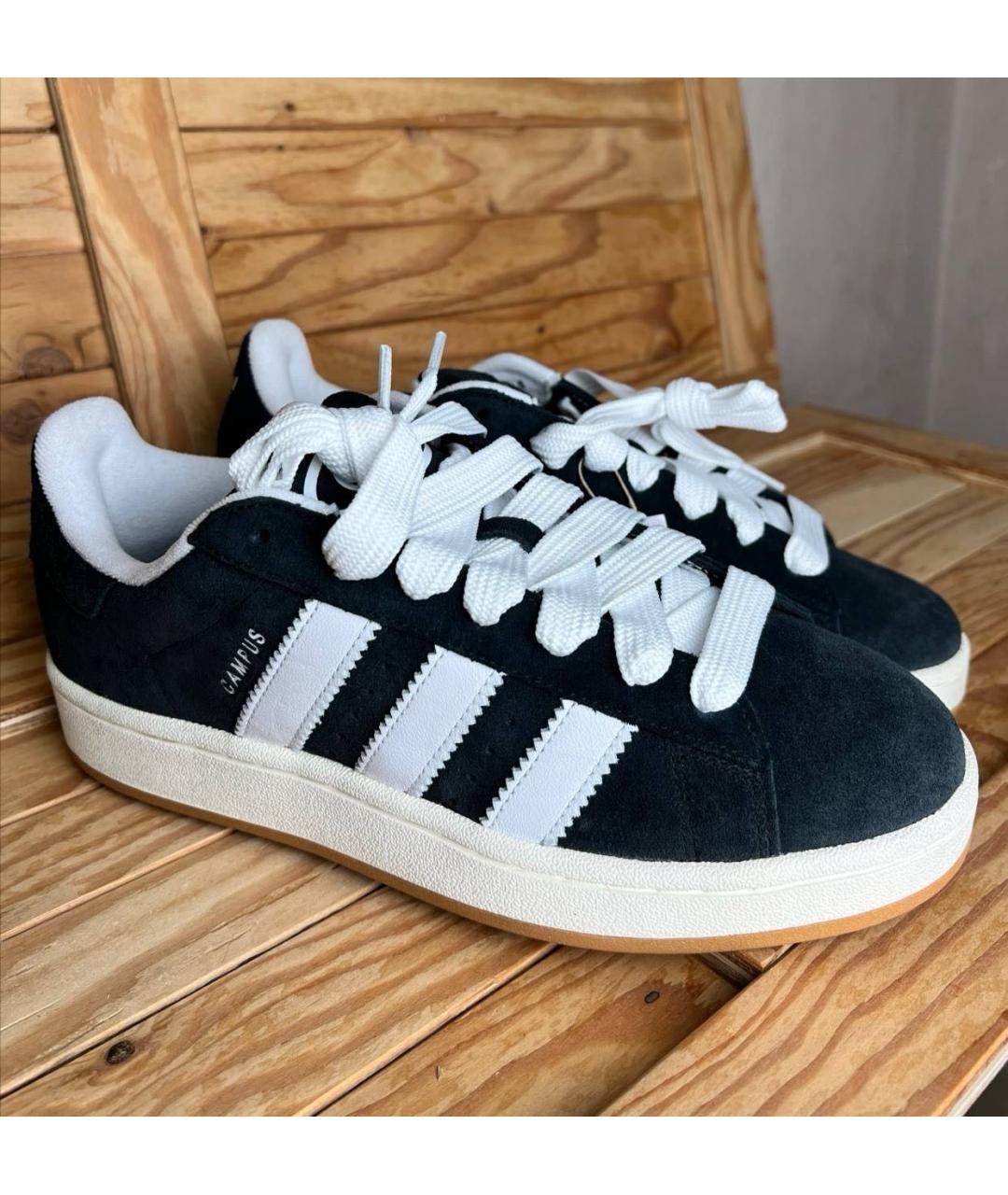 ADIDAS Черные замшевые кроссовки, фото 2