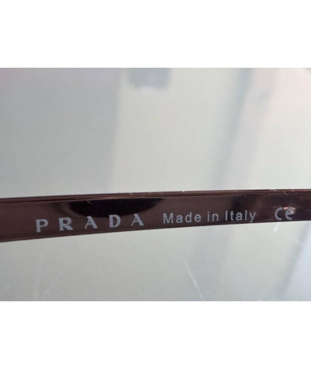 PRADA Черные металлические солнцезащитные очки, фото 6