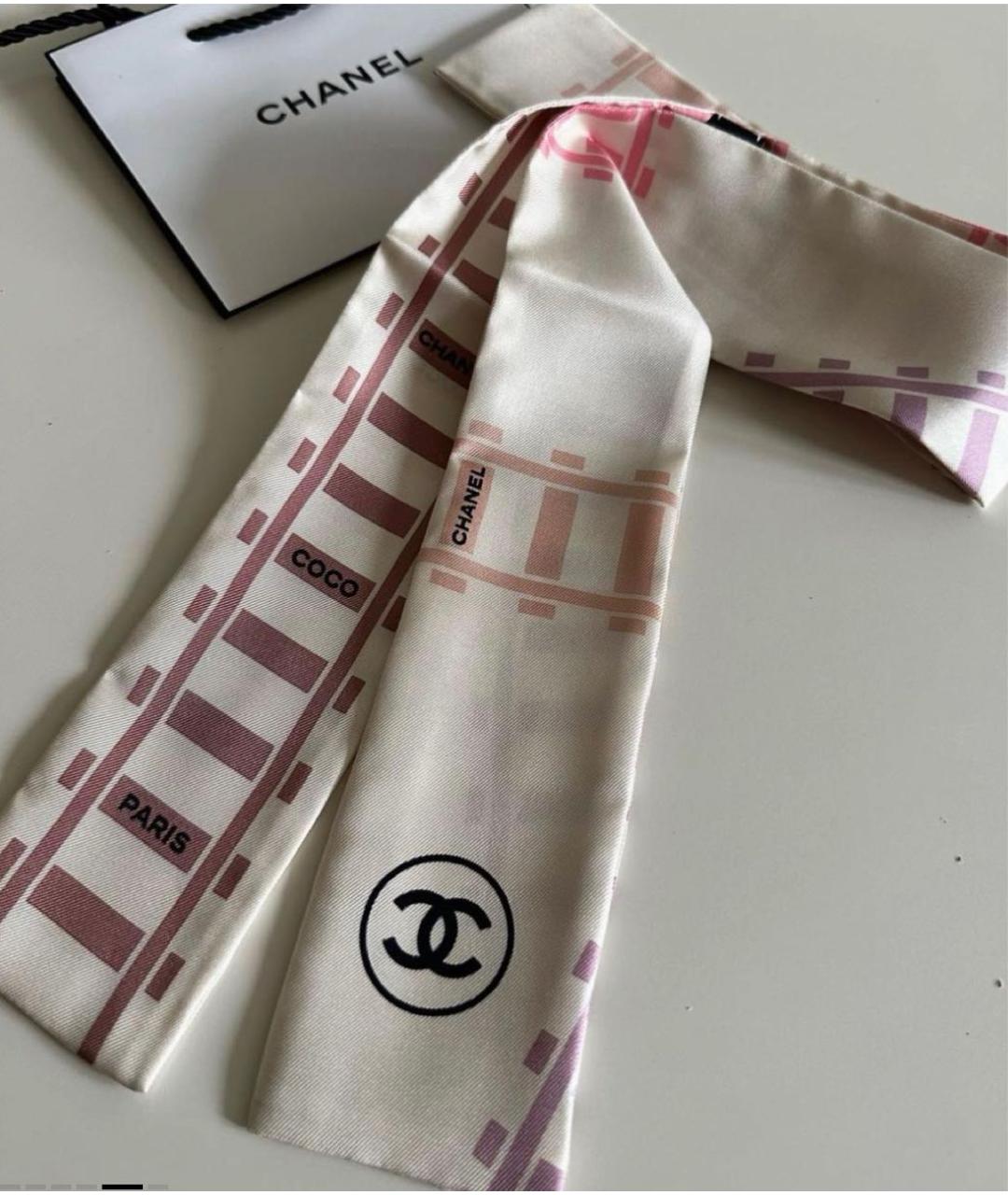 CHANEL Мульти шелковый шарф, фото 5