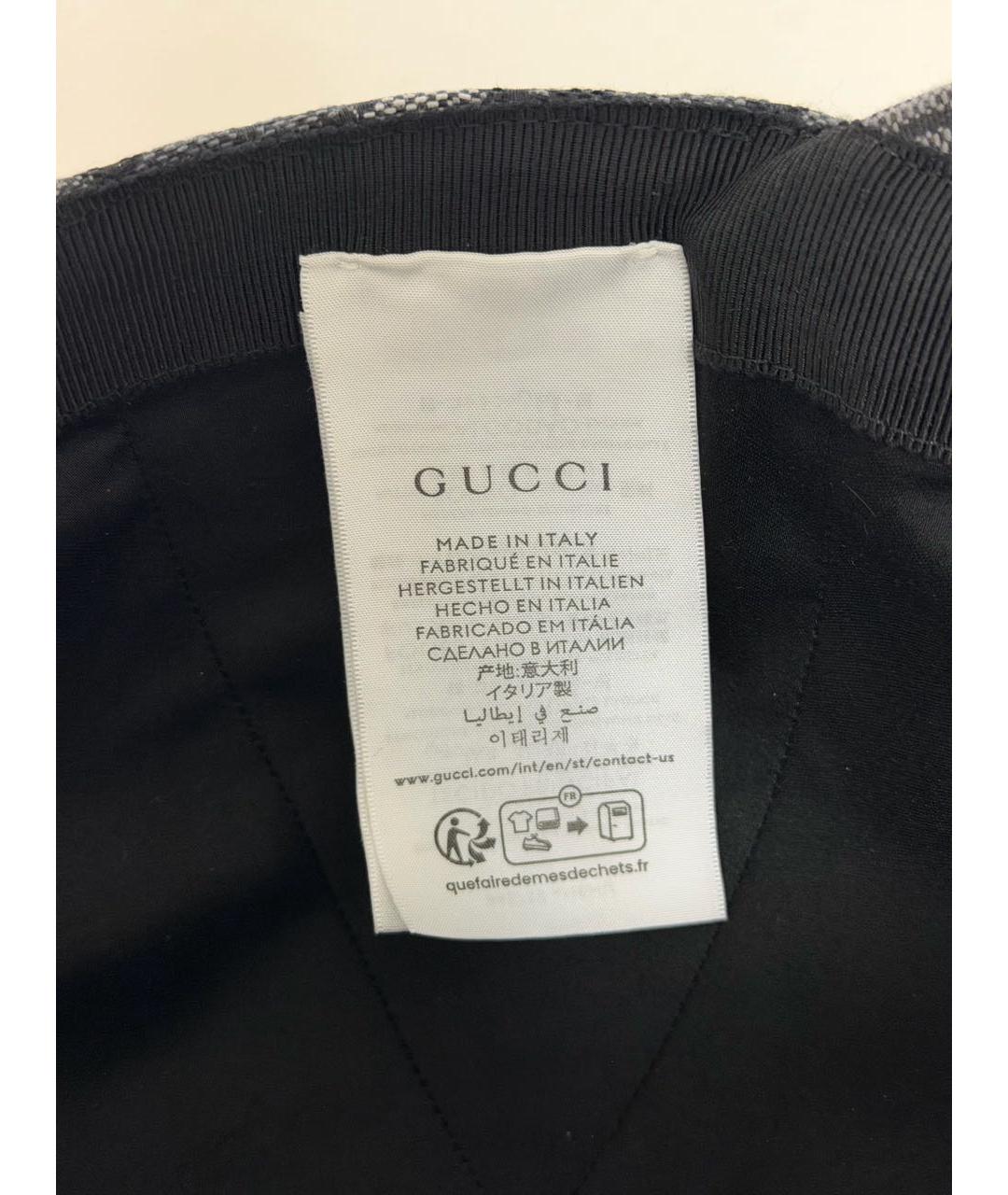 GUCCI Серая бархатная кепка/бейсболка, фото 6