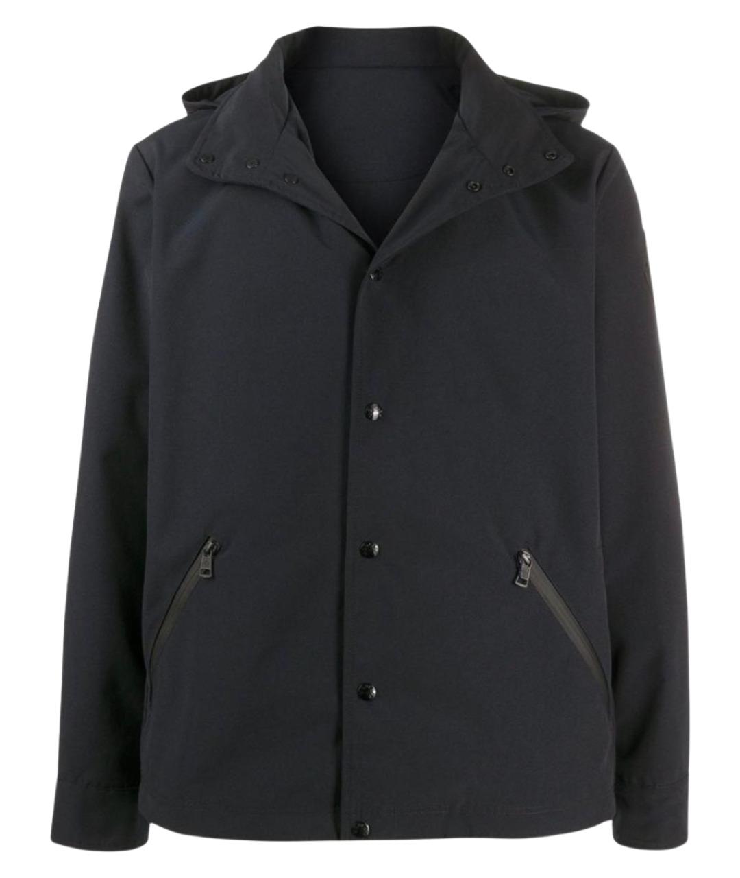 MONCLER Темно-синяя полиамидовая куртка, фото 1