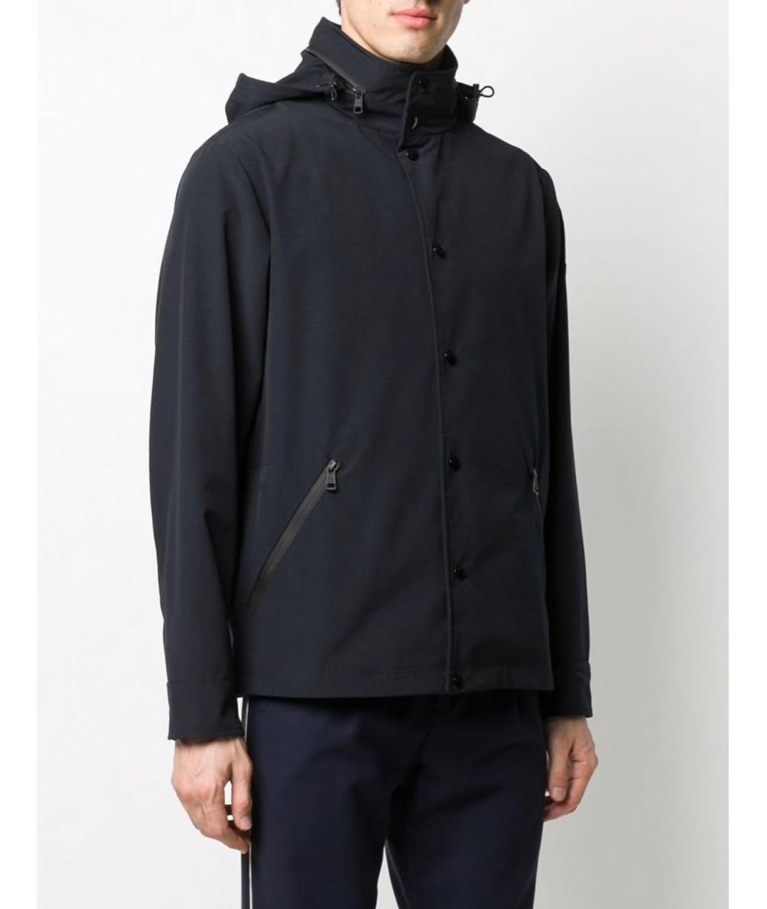MONCLER Темно-синяя полиамидовая куртка, фото 2