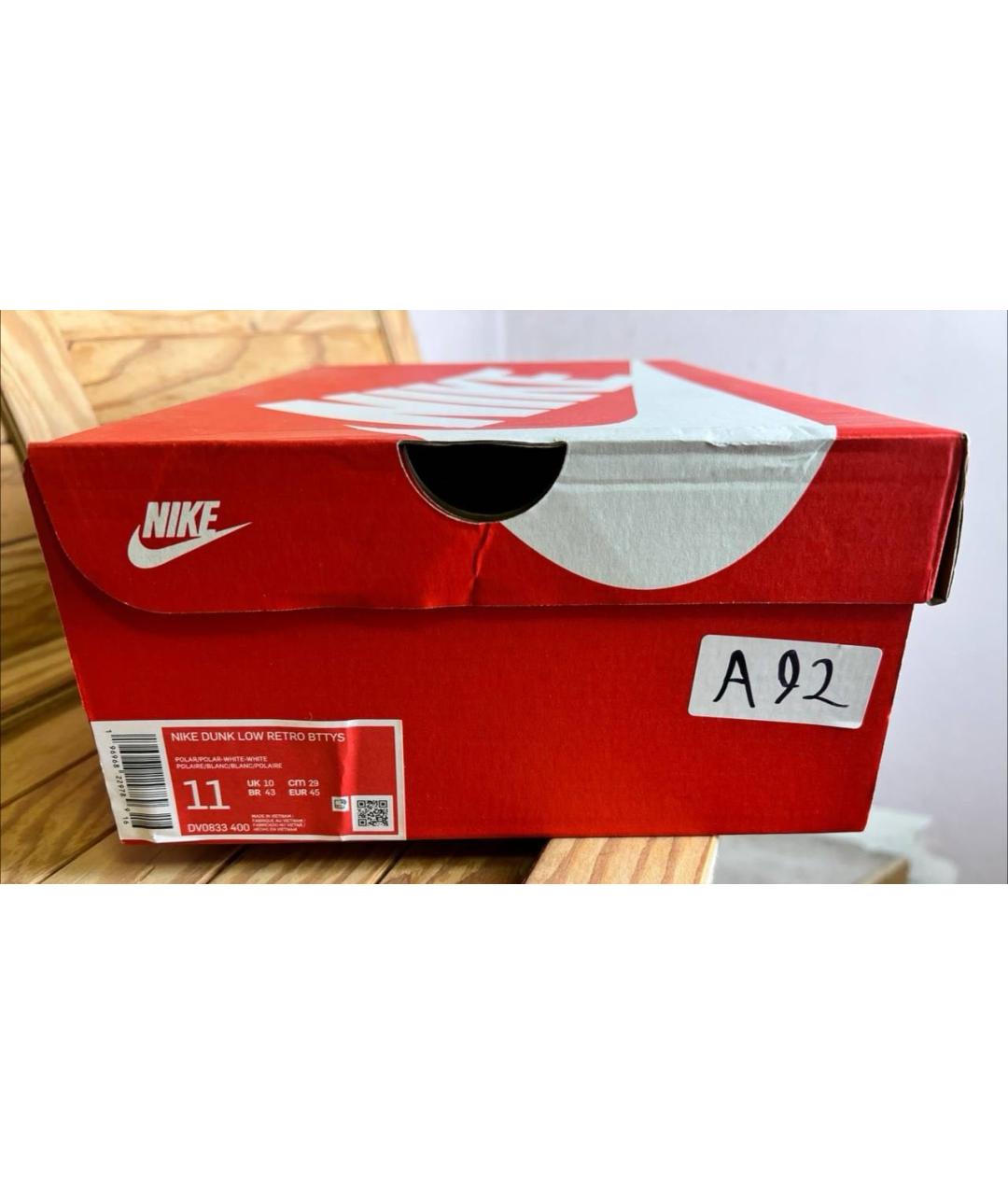 NIKE Синие кожаные низкие кроссовки / кеды, фото 6