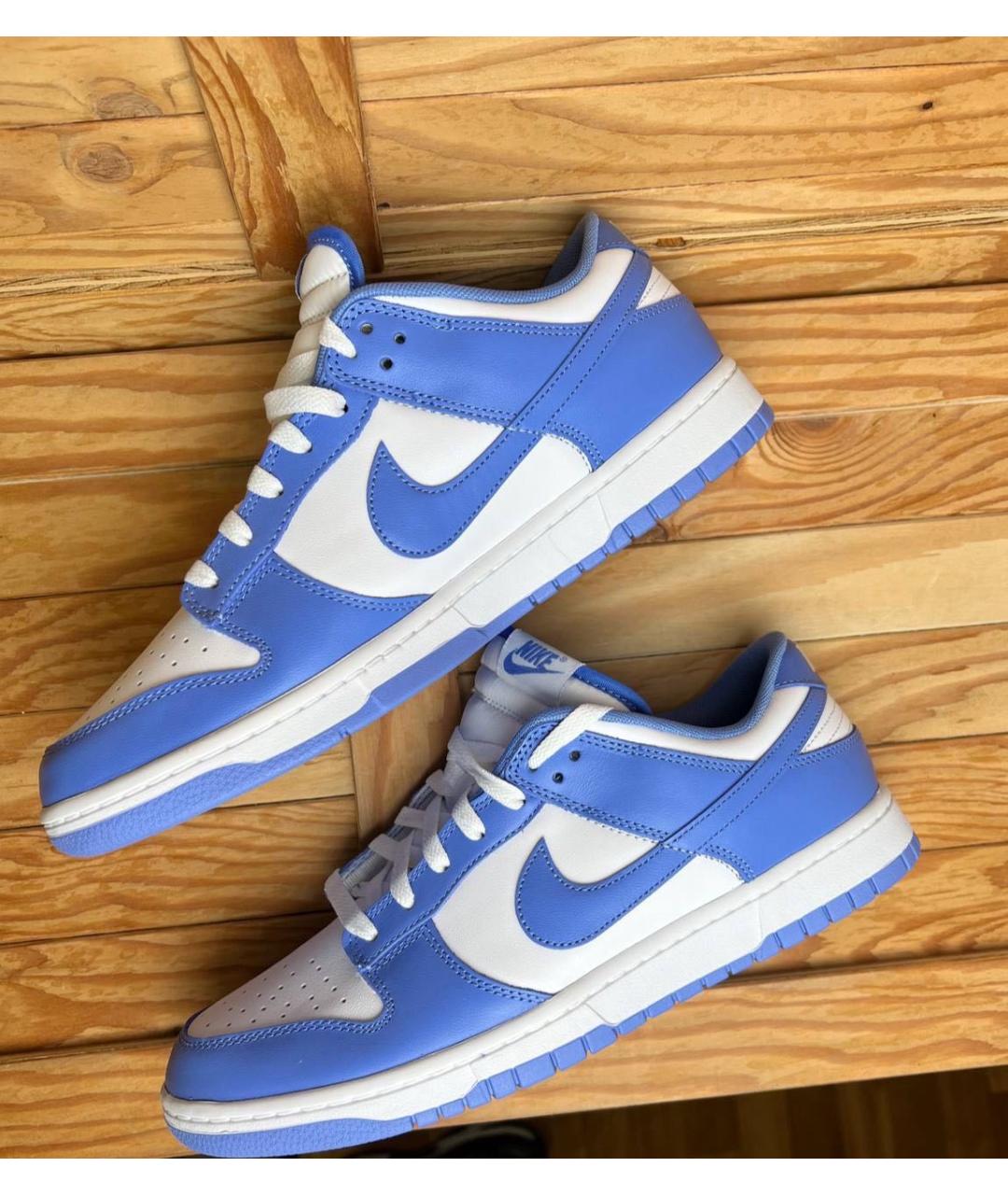 NIKE Синие кожаные кроссовки, фото 3
