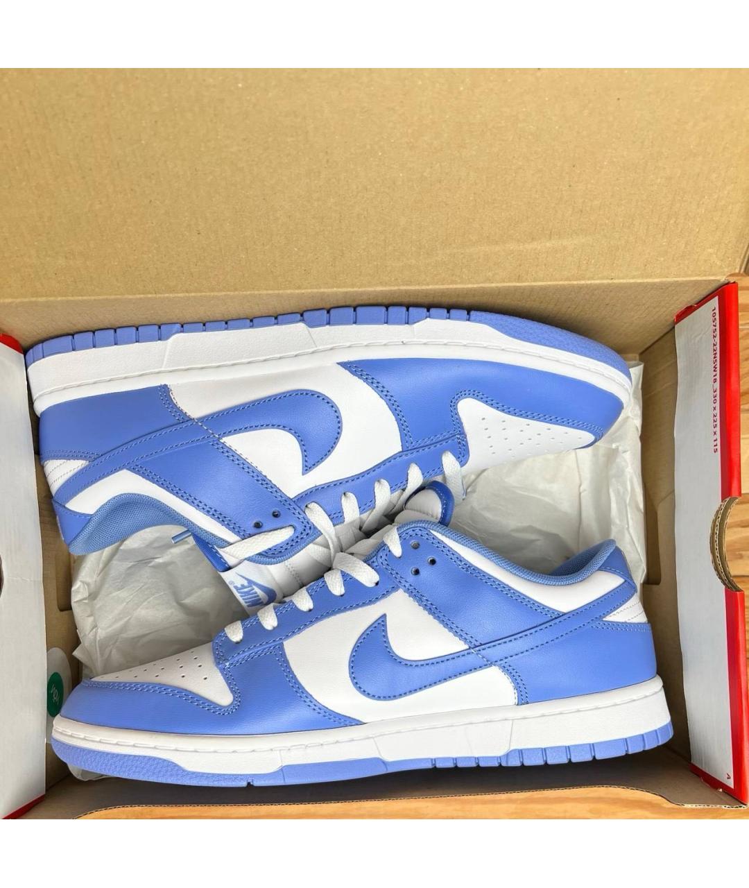 NIKE Синие кожаные кроссовки, фото 5