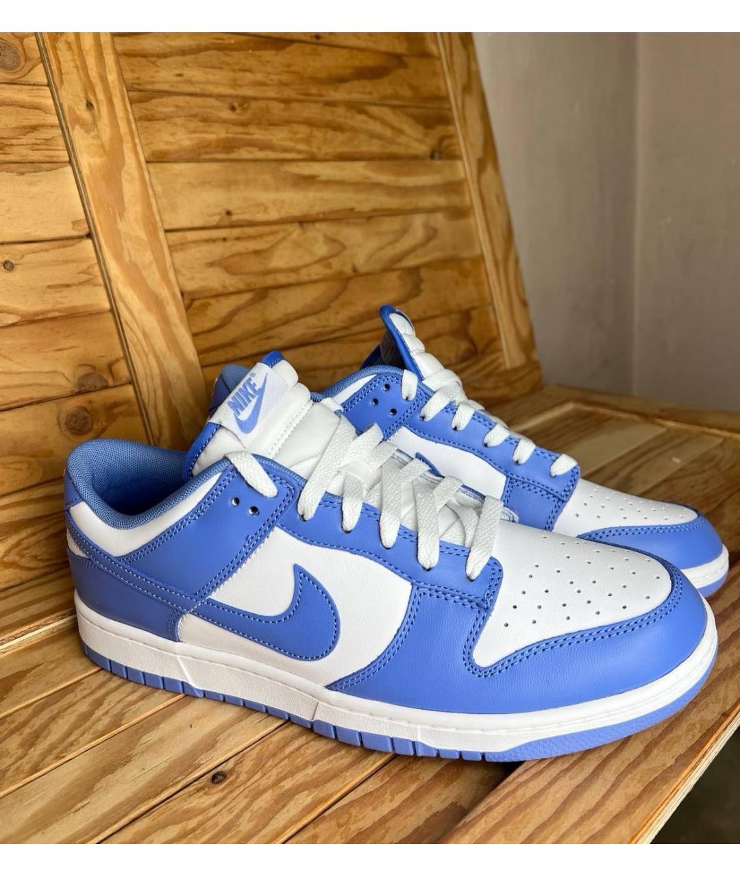 NIKE Синие кожаные кроссовки, фото 2