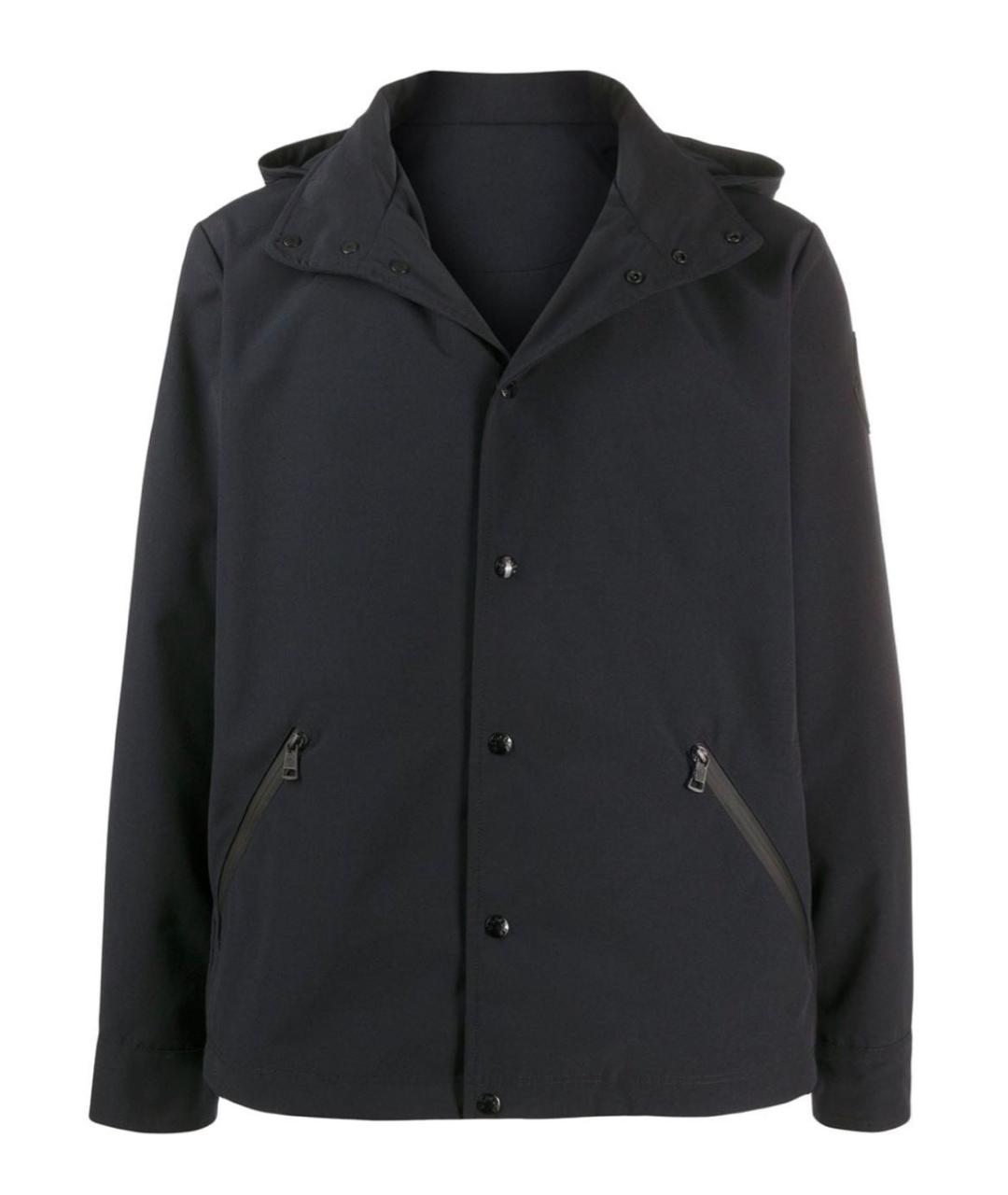 MONCLER Темно-синяя полиэстеровая куртка, фото 9