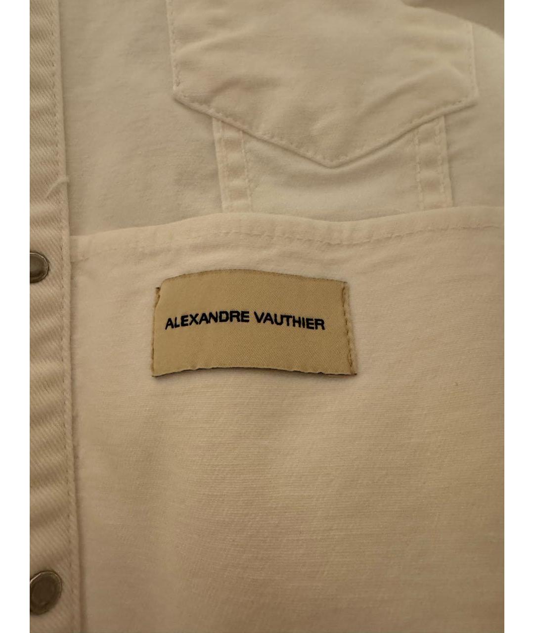 ALEXANDRE VAUTHIER Белая хлопковая куртка, фото 4