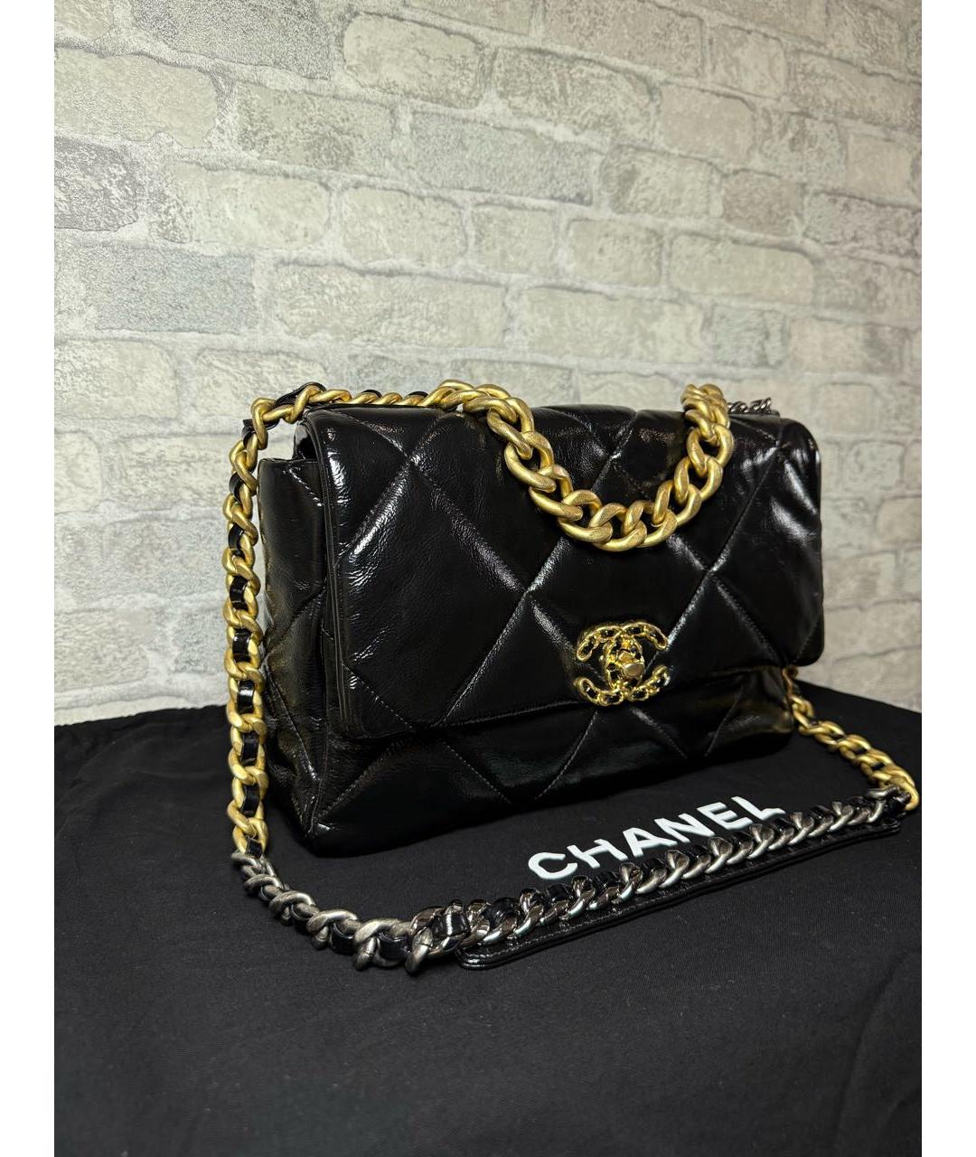 CHANEL Черная кожаная сумка через плечо, фото 2