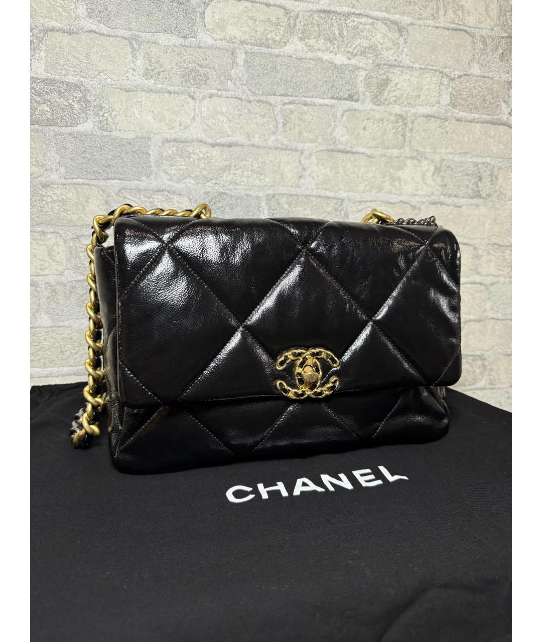 CHANEL Черная кожаная сумка через плечо, фото 3