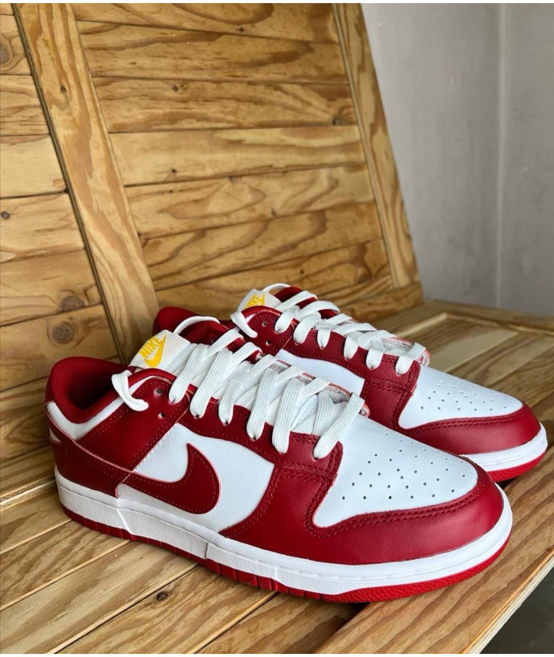 NIKE Красные кожаные кроссовки, фото 2