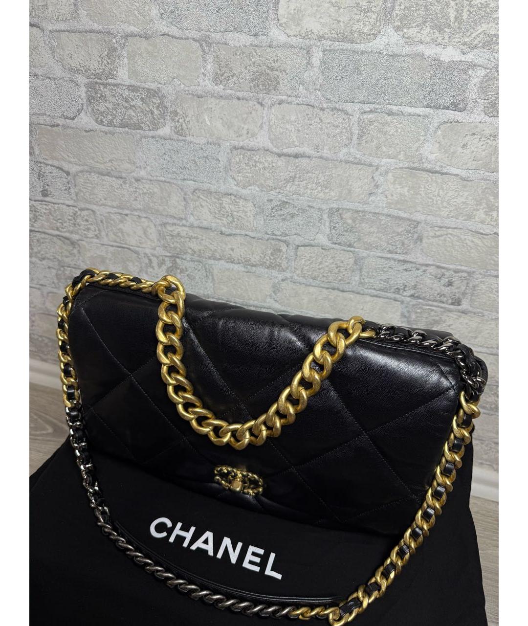 CHANEL Черная кожаная сумка через плечо, фото 4