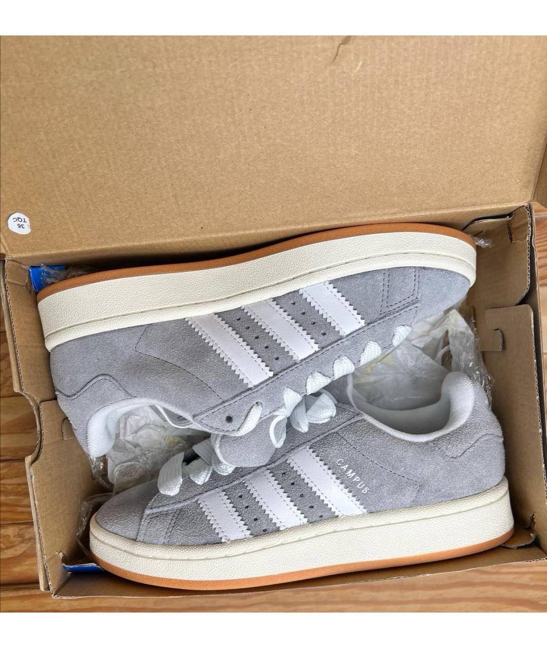 ADIDAS Серые замшевые кроссовки, фото 5