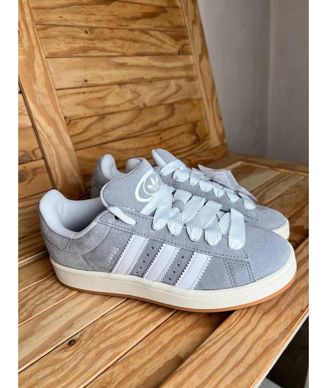ADIDAS Серые замшевые кроссовки, фото 2