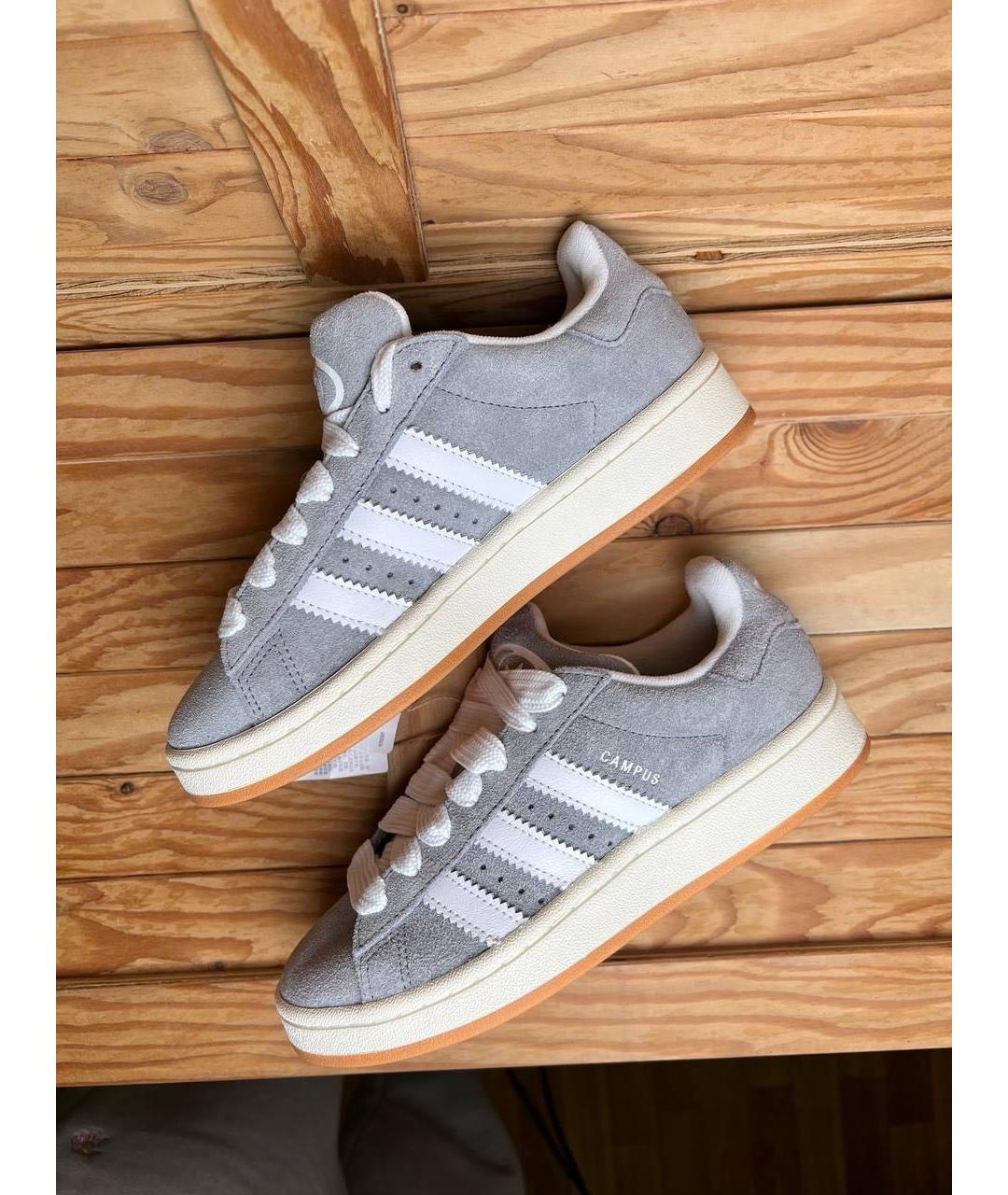 ADIDAS Серые замшевые кроссовки, фото 3