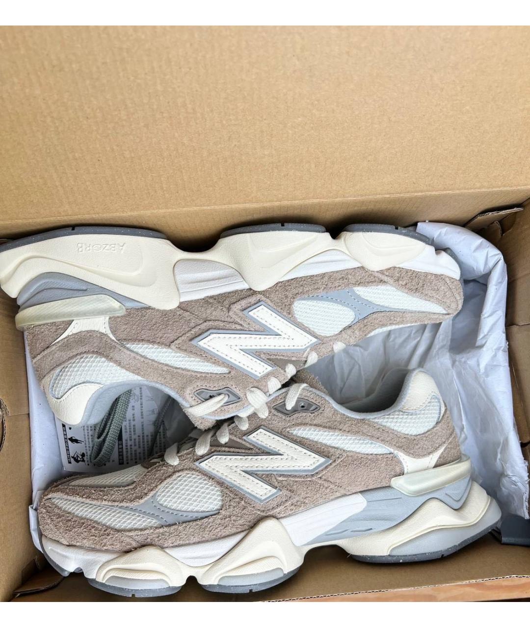 NEW BALANCE Коричневые замшевые низкие кроссовки / кеды, фото 5