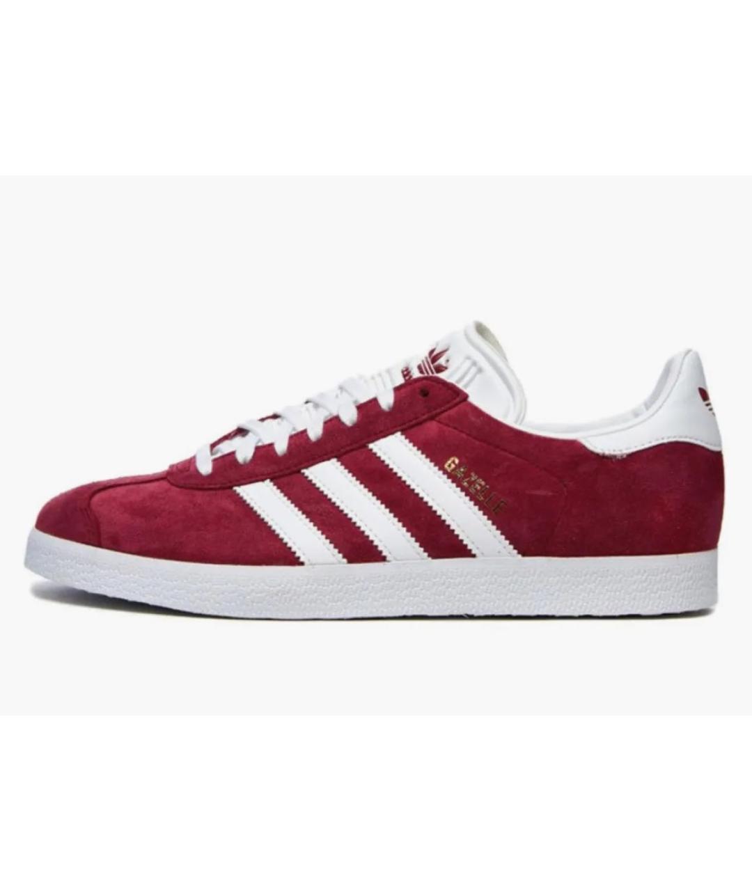 ADIDAS Бордовые замшевые кроссовки, фото 7