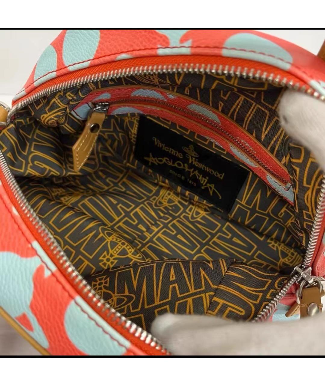 VIVIENNE WESTWOOD Мульти кожаная сумка с короткими ручками, фото 6
