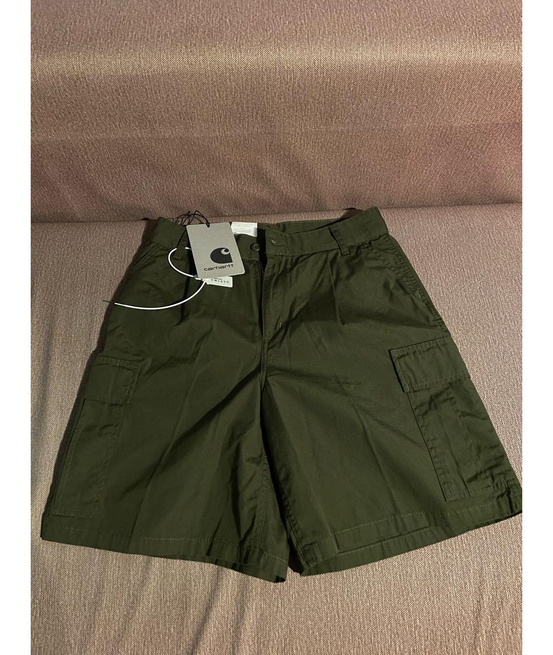 CARHARTT WIP Зеленые хлопковые шорты, фото 5