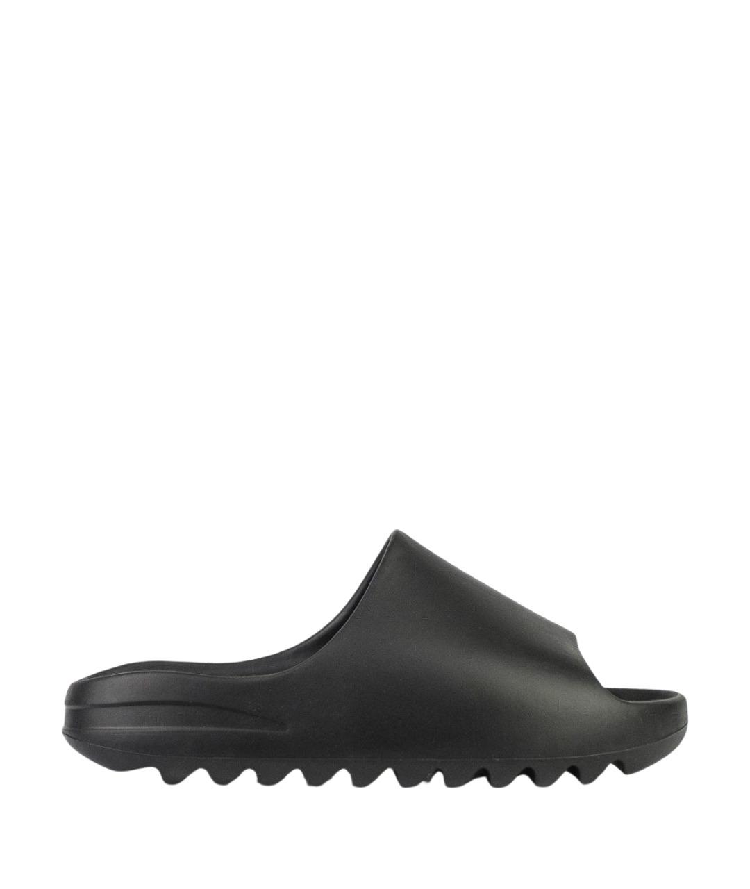 ADIDAS YEEZY Черные резиновые шлепанцы, фото 1